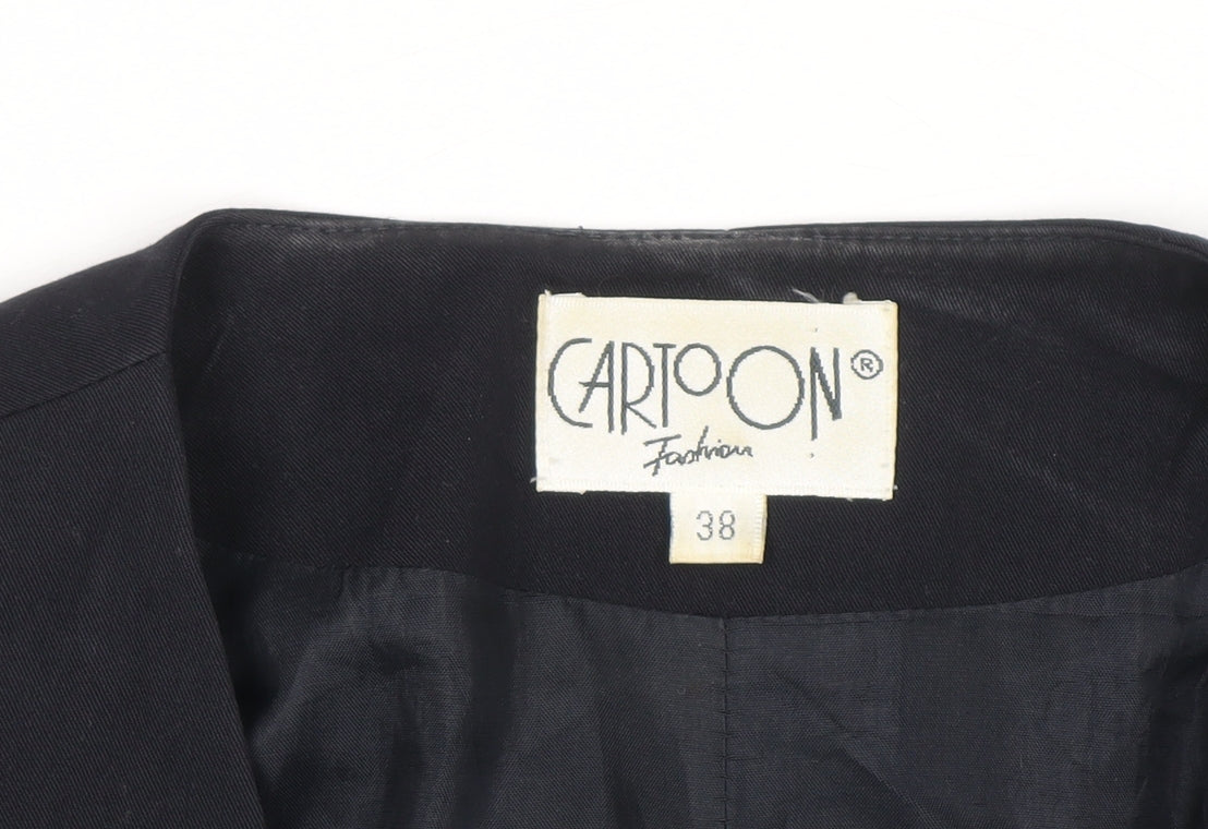 Womens UK Size 10 Cartoon Regular Black Suit Jacket