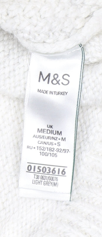 Womens UK Size M Marks and Spencer Grey Pullover Jumper