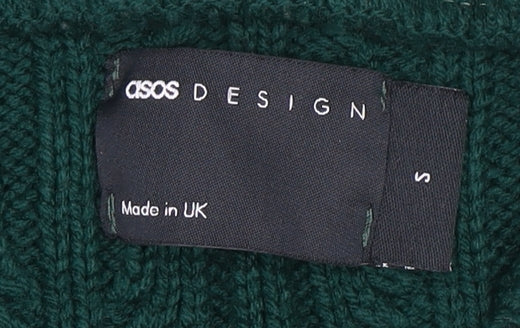 Mens UK Size S ASOS DESIGN Green Pullover Jumper