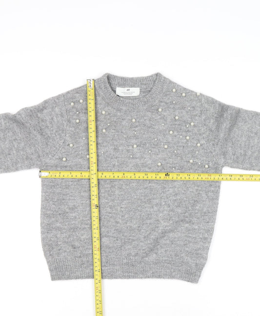 Teens UK Size 8 H&M Grey Pullover Jumper