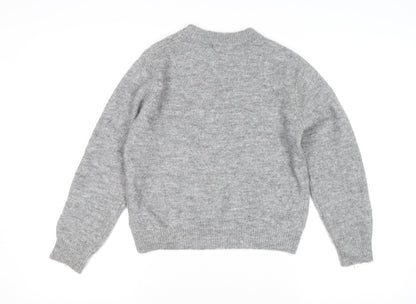 Teens UK Size 8 H&M Grey Pullover Jumper