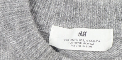 Teens UK Size 8 H&M Grey Pullover Jumper