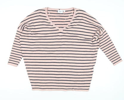 Womens UK Size S Saint Tropez Pink Pullover Jumper