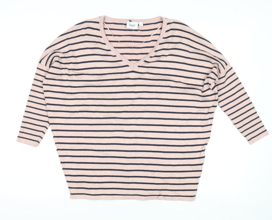 Womens UK Size S Saint Tropez Pink Pullover Jumper