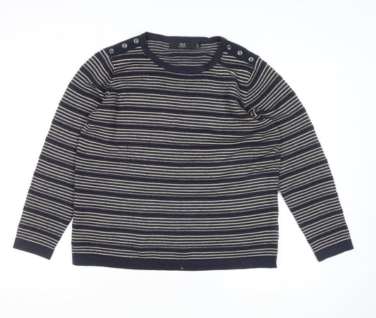Womens UK Size M ISLE Blue Pullover Jumper