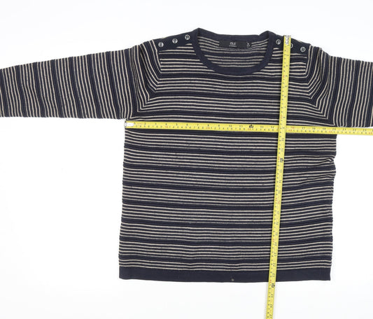 Womens UK Size M ISLE Blue Pullover Jumper