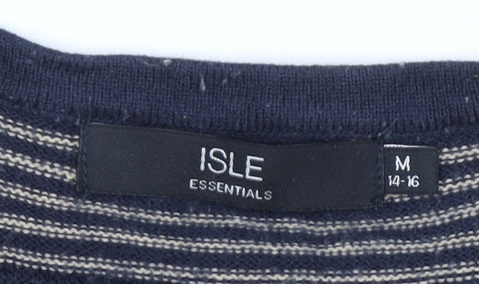 Womens UK Size M ISLE Blue Pullover Jumper
