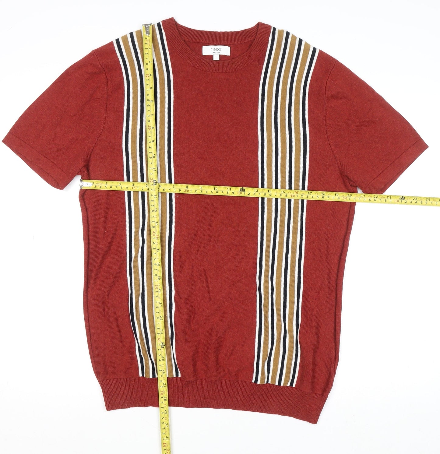 Womens UK Size L NEXT Red Basic T-Shirt