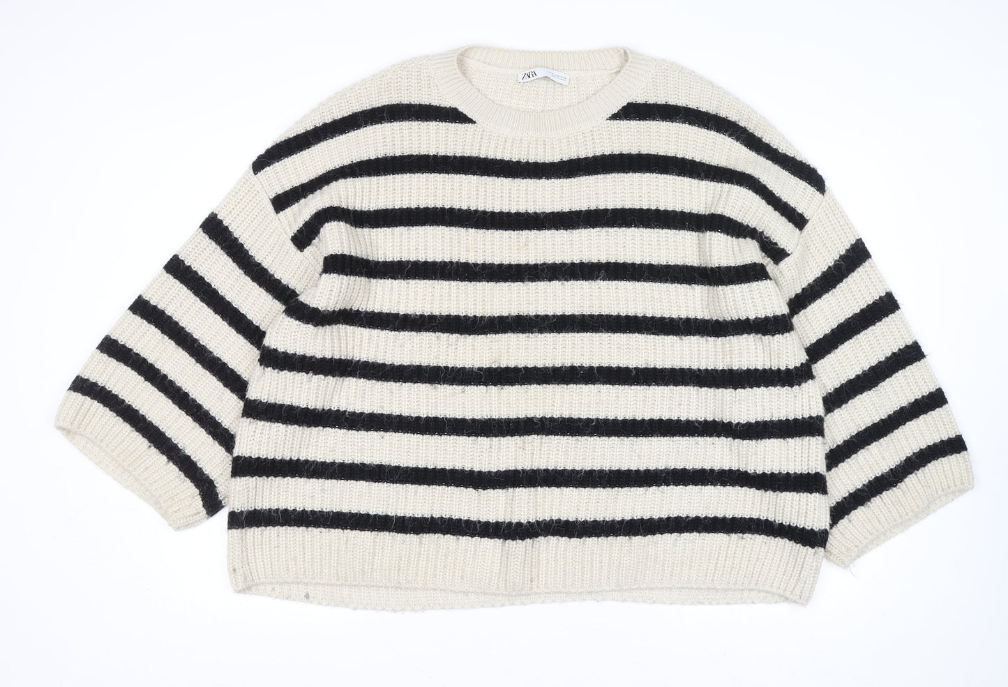 Womens UK Size 12 Zara Ivory Pullover Jumper