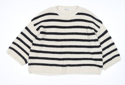 Womens UK Size 12 Zara Ivory Pullover Jumper