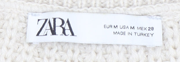 Womens UK Size 12 Zara Ivory Pullover Jumper