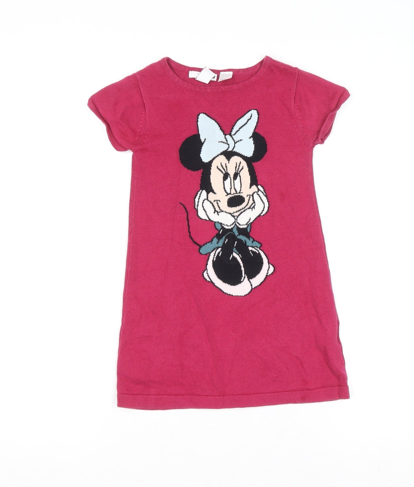 Girls UK Size 5-6 Years H&M Pink Basic T-Shirt