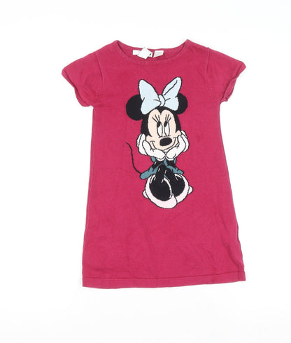 Girls UK Size 5-6 Years H&M Pink Basic T-Shirt