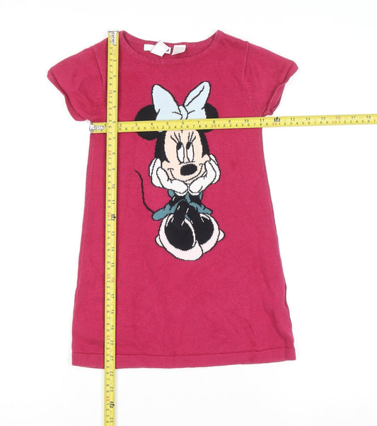 Girls UK Size 5-6 Years H&M Pink Basic T-Shirt