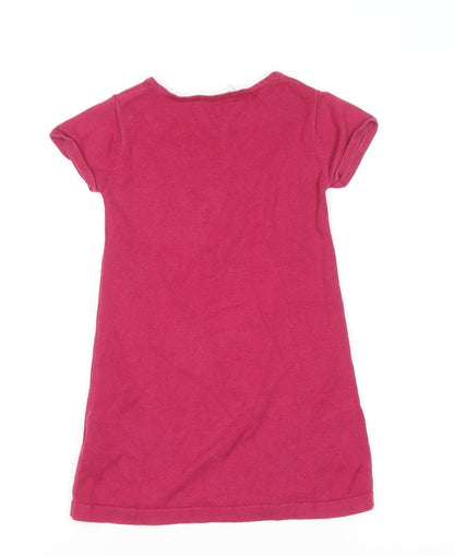 Girls UK Size 5-6 Years H&M Pink Basic T-Shirt
