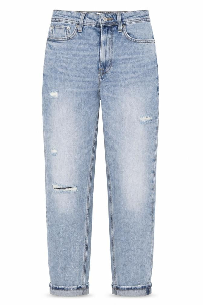 Womens UK Size 6 River Island Regular Fit Mom Blue Jeans