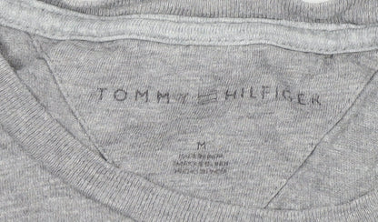 Tommy Hilfiger Men's Grey Long Sleeve Graphic Cotton Top M