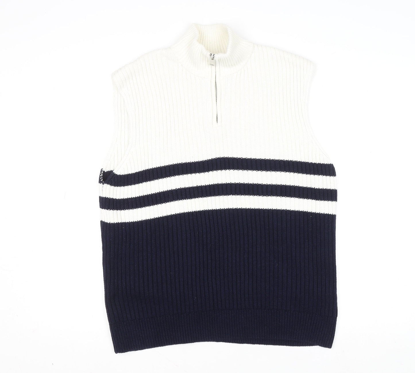 Mens UK Size S Zara Blue Vest Jumper