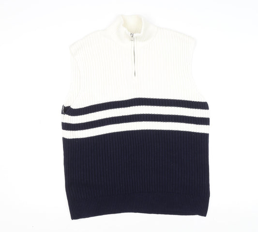 Mens UK Size S Zara Blue Vest Jumper