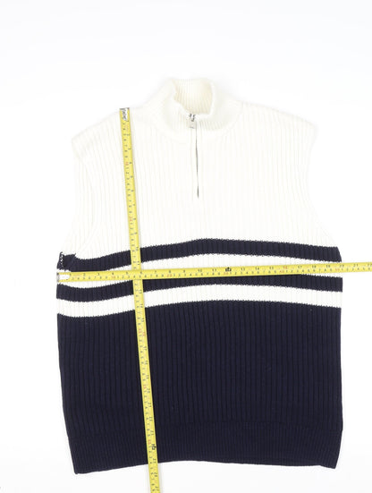 Mens UK Size S Zara Blue Vest Jumper