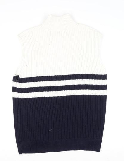 Mens UK Size S Zara Blue Vest Jumper