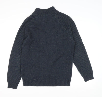 Mens UK Size M Burton Menswear London Blue Henley Jumper