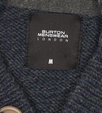 Mens UK Size M Burton Menswear London Blue Henley Jumper