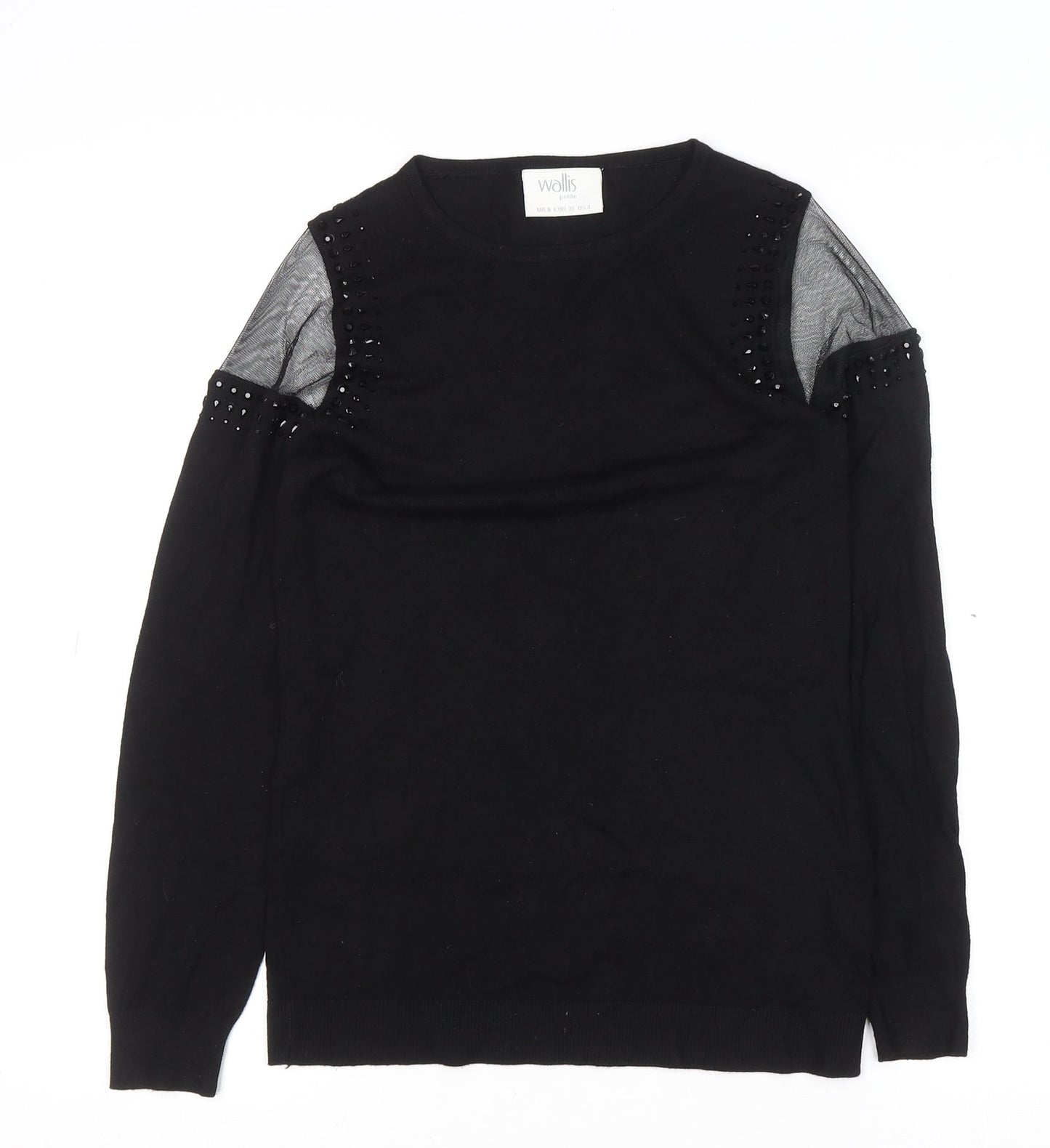 Womens UK Size 8 Wallis Black Pullover Jumper
