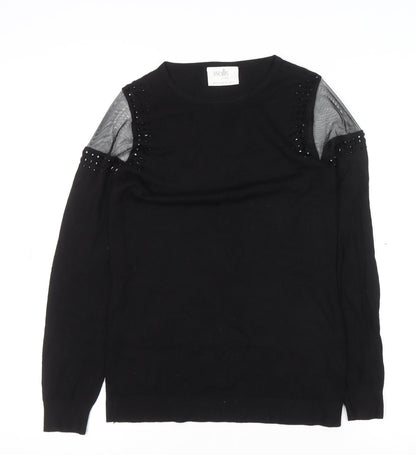 Womens UK Size 8 Wallis Black Pullover Jumper