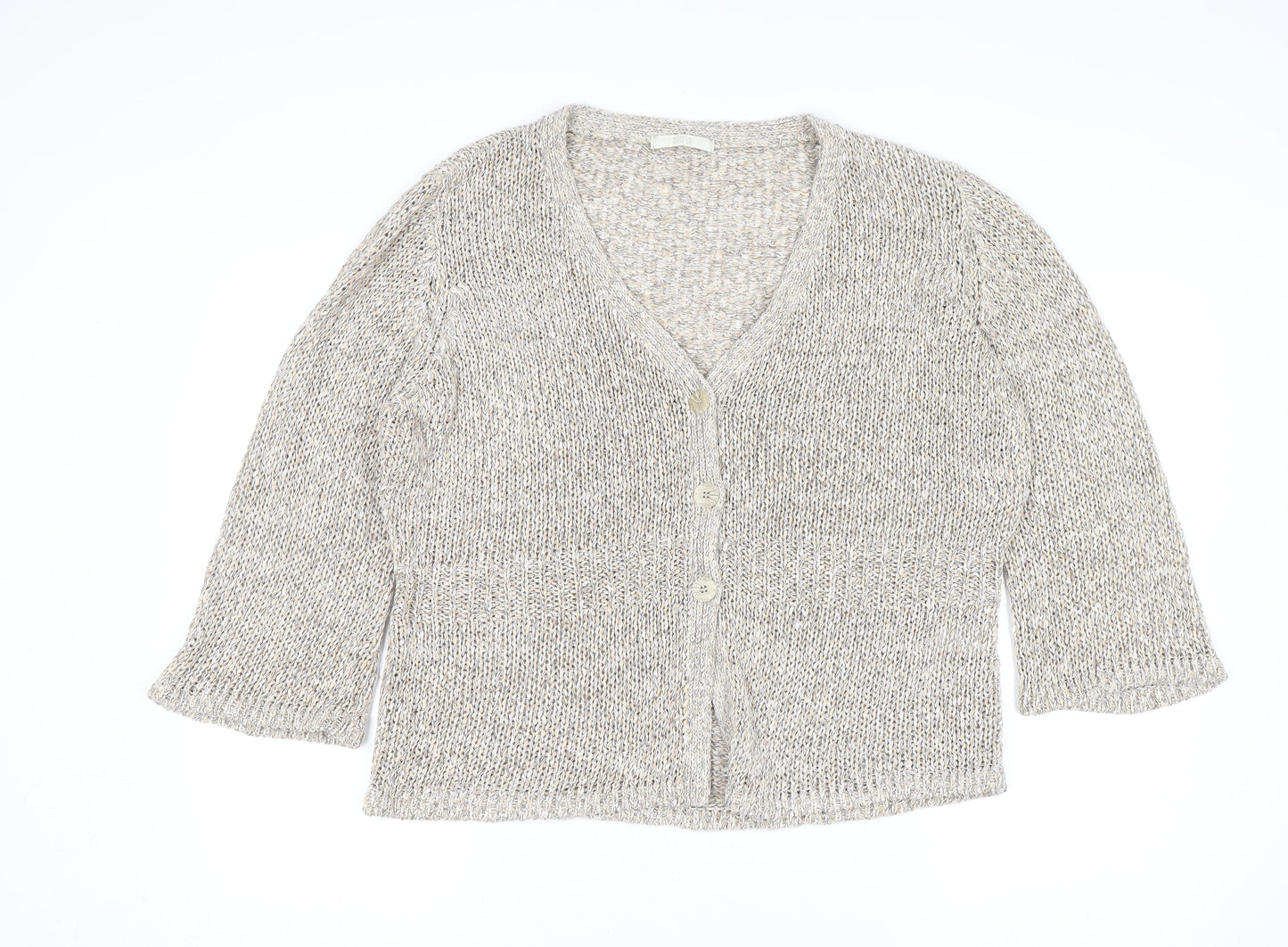 Womens UK Size 16 Marks and Spencer Beige Cardigan Jumper