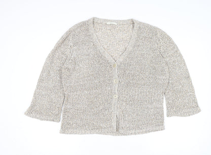 Womens UK Size 16 Marks and Spencer Beige Cardigan Jumper