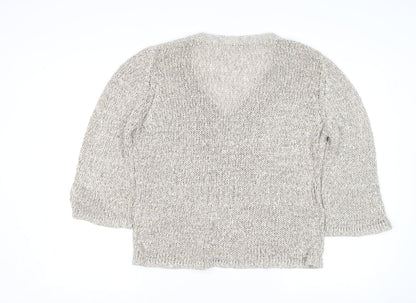 Womens UK Size 16 Marks and Spencer Beige Cardigan Jumper
