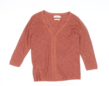 Womens UK Size S MNG Brown Cardigan Jumper