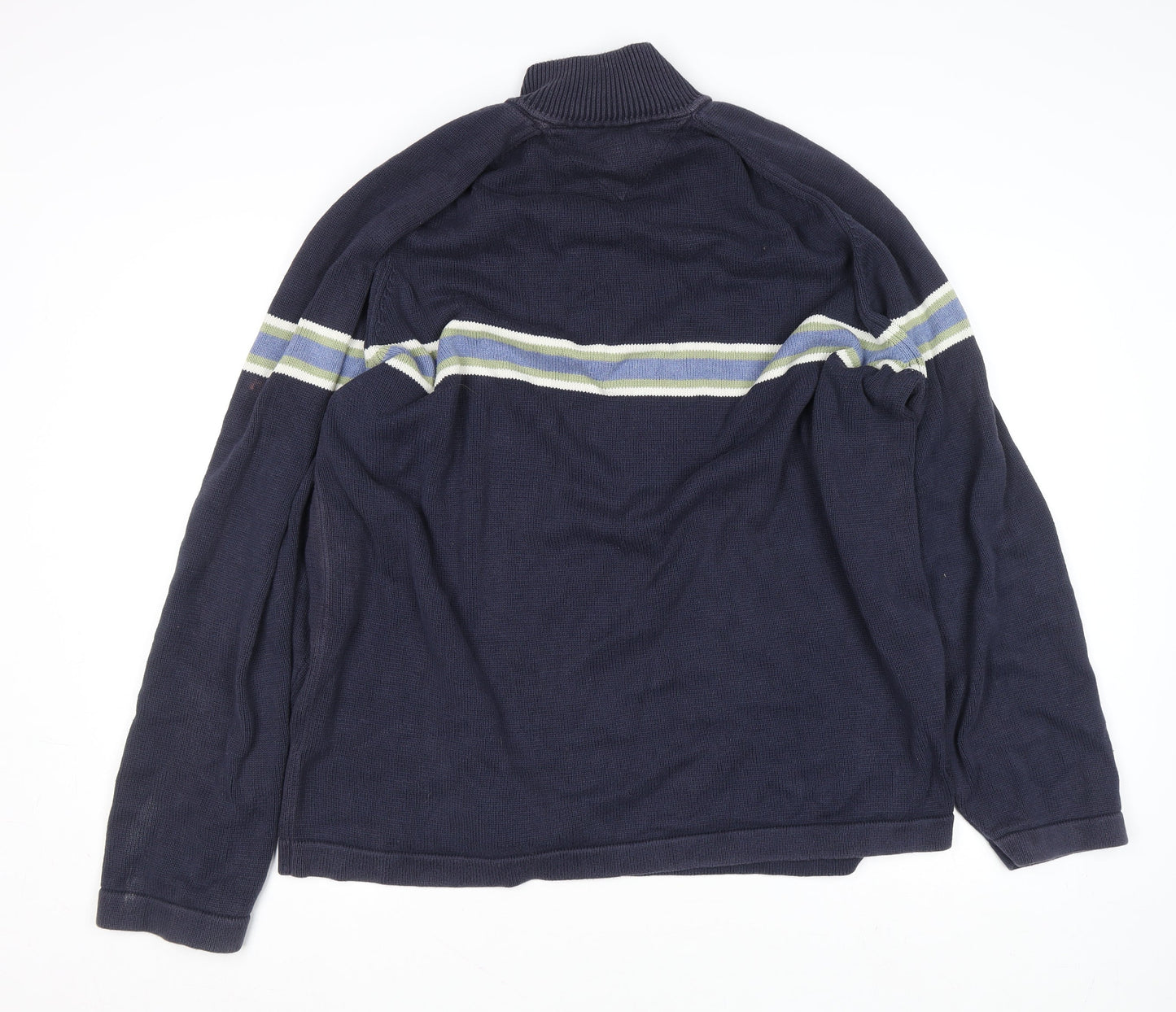 Mens UK Size 2XL Tommy Hilfiger Blue 1/2 Zip Jumper