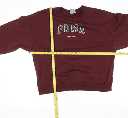 Womens UK Size L PUMA Red Pullover Sweatshirt