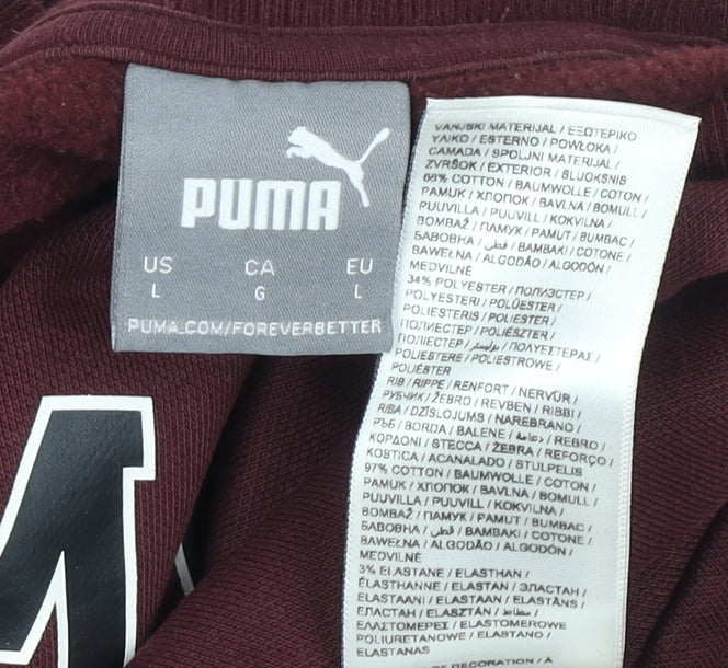 Womens UK Size L PUMA Red Pullover Sweatshirt
