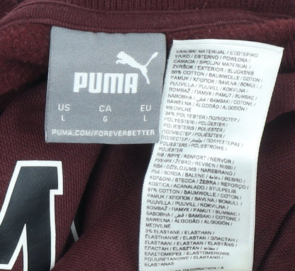 Womens UK Size L PUMA Red Pullover Sweatshirt