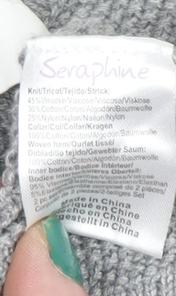 Womens UK Size XS Seraphine Grey Pullover Jumper