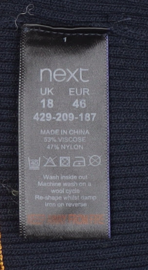 Womens UK Size 18 NEXT Blue Pullover Jumper