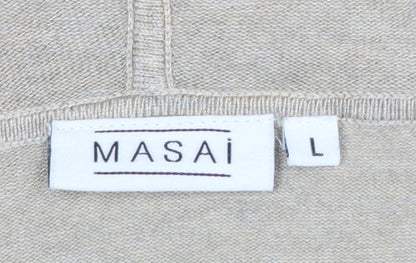 Womens UK Size L Masai Beige Cardigan Jumper
