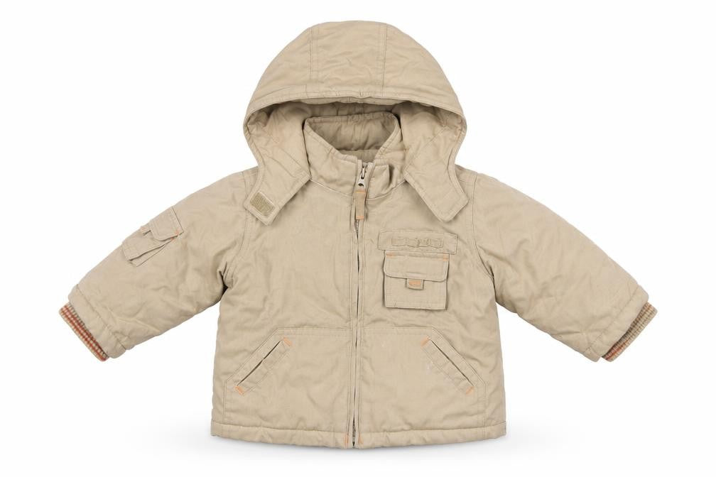 Mamas & Papas Beige Hooded Parka Jacket 6-9 Months Unisex Baby