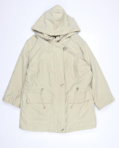Womens UK Size 12 NuAge Beige Parka Coat