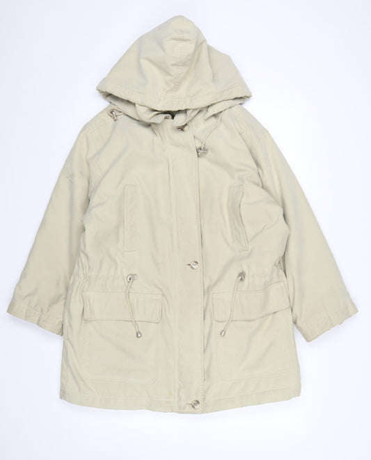 Womens UK Size 12 NuAge Beige Parka Coat