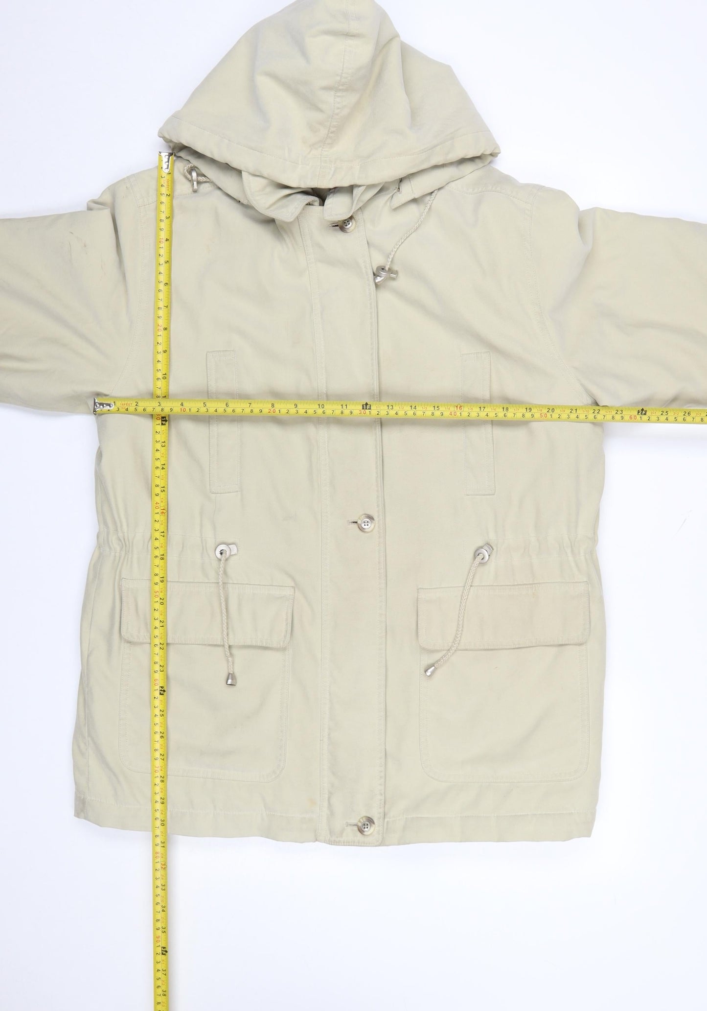 Womens UK Size 12 NuAge Beige Parka Coat