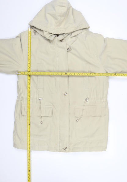 Womens UK Size 12 NuAge Beige Parka Coat