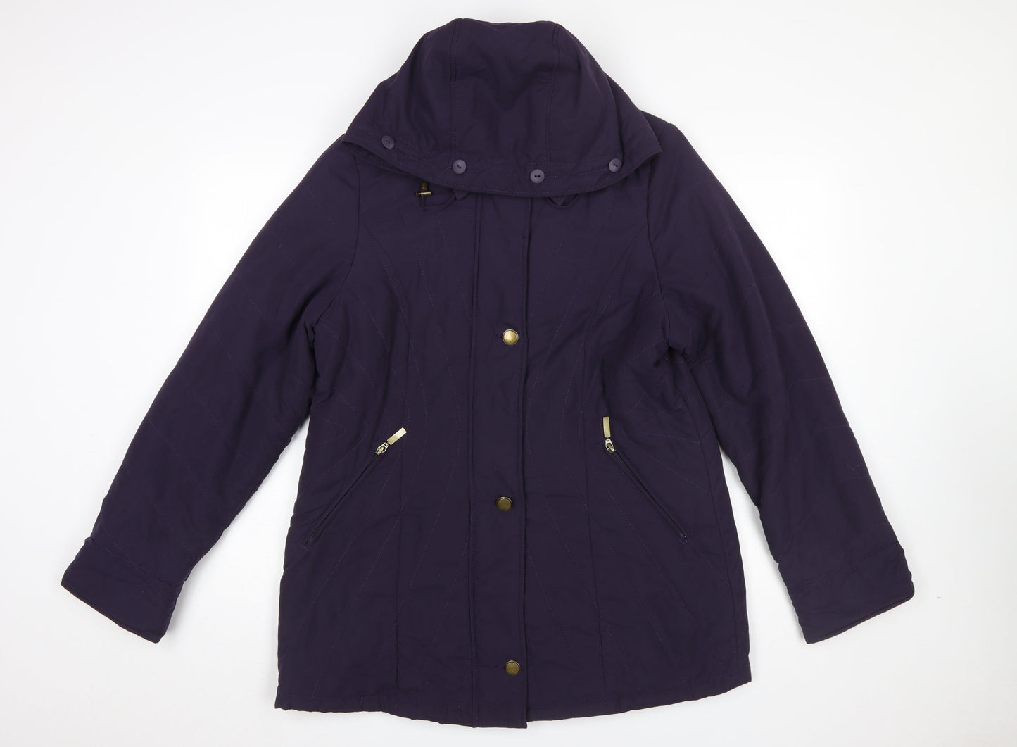 Womens UK Size 14 Marks and Spencer Purple Puffer Jacket