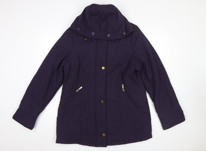 Womens UK Size 14 Marks and Spencer Purple Puffer Jacket
