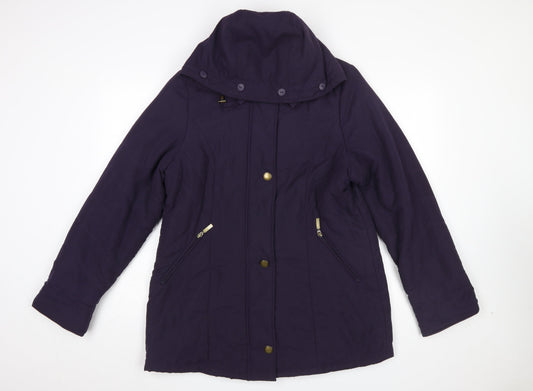 Womens UK Size 14 Marks and Spencer Purple Puffer Jacket