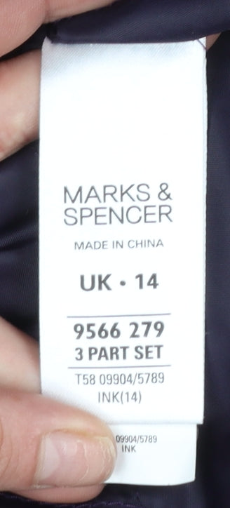 Womens UK Size 14 Marks and Spencer Purple Puffer Jacket