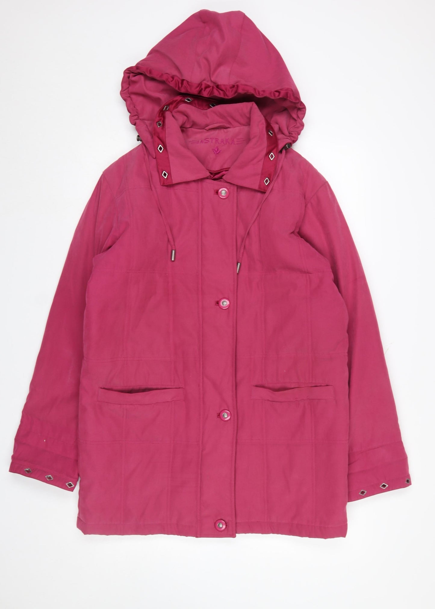 Womens UK Size S Astraka Pink Parka Coat